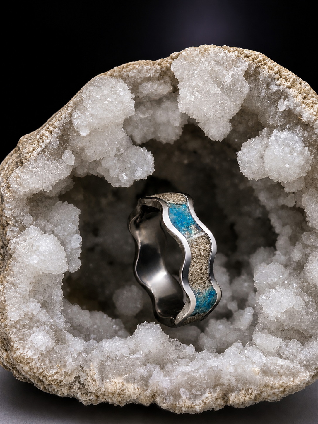 Clam Titanium Blue Opal
